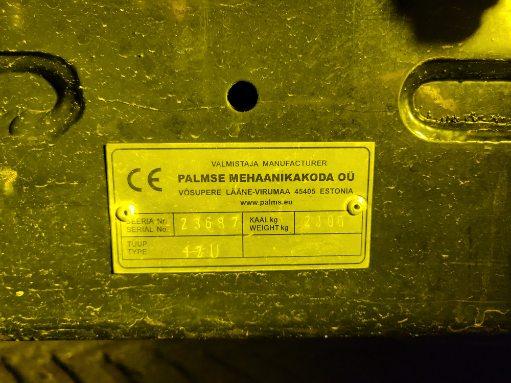 Palmse 12L tømmervogn kran 7.86
