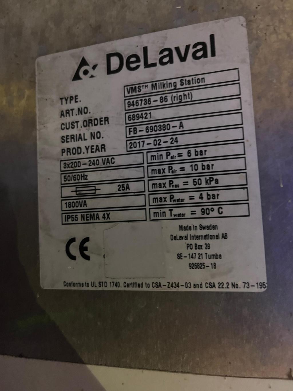 Delaval - VMS Classic - Lite brukt